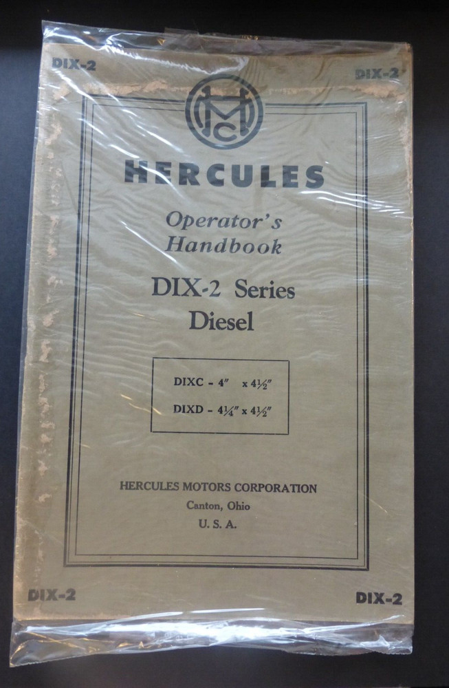 VTG Hercules Motors DLX – 2 Series Operators Manual