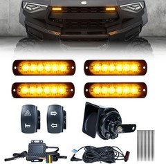 UTV Turn Signal Kit with 110dB Horn, Plug and Play, Pre-Wired UTV ATV Blinker…