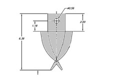 BOLT ON POSTHOLE DIGGER AUGER POINT Fish Tail (19-278)