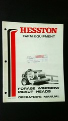 Hesston Forage Windrow Pickup Heads Operator’s Manual Farming Equipment Guide