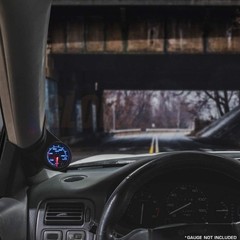 GlowShift Universal Fitment Black Single Pillar Gauge Pod Holder – Fits Any M…