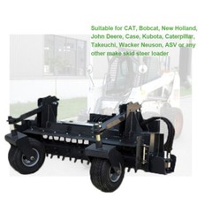 Wolfequip Soil Conditioner Attachment Harley Rake For CAT Skid Steer Power Rake