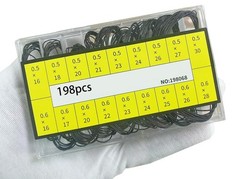 OTOPO 198PCS O Ring Watch Case Gasket Rubber Seal O Black