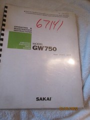 Factory SAKAI Model GW750 Pneumatic Tired Roller Operating Maintenance MANUAL