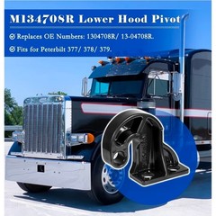 M134708R Peterbilt Right Hand 377 378 379 Lower Hood Pivot Hinge Black