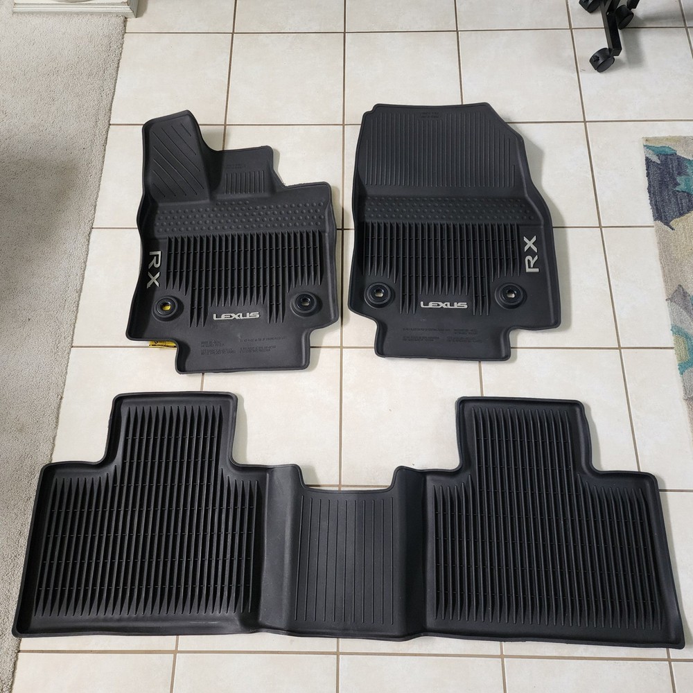 2023-26 Lexus RX All Weather Floor Mats Black OEM PT206-48231-20 Front and Rear