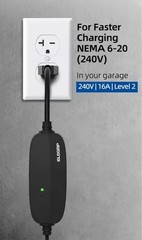 ELEGRP Level 1/2 EV Charger, 16 Amp, Portable J1772 Electric Car Charger, 25FT