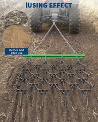GRAVEE Drag Harrow for ATV UTV Tractor 4×4 ft 5×4.5 ft 3/8″ 1/2″ Teeth