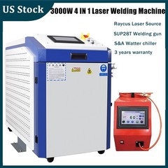 US Raycus 3000W Laser Welder 4in1 Laser Welding/Cutting/Cleaning Machine 220V