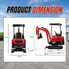 TYPHON TERROR XX 4000lb Mini Excavator Kubota D902 Engine Double Auxiliary Valve