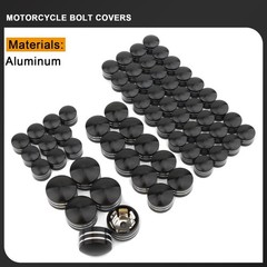 62PCS Motorcycle Bolt Covers Engine Head Bolts Toppers Cap for Harley 2018-20…