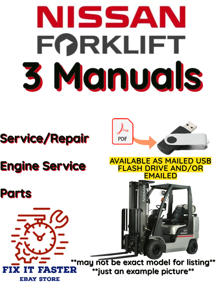 NISSAN FORKLIFT F04 F04L40HQ SERVICE ENGINE REPAIR SHOP PARTS MANUAL PDF ON USB