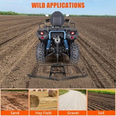 Garvee 66″ Heavy Duty Steel Driveway Drag Grader for ATV UTV Soil Lawn Tractor