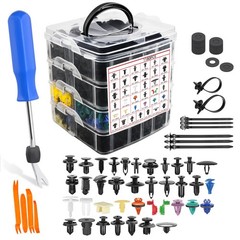 1295pc Car Push Retainer Clips & Auto Fasteners Assortment Kit Removal Tools Set