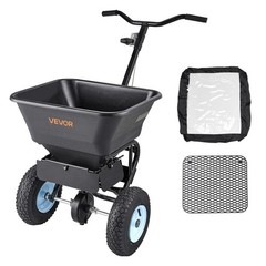 VEVOR Walk-Behind Broadcast Spreader 100LB 0-9.8ft Spreading Width Fertilizer
