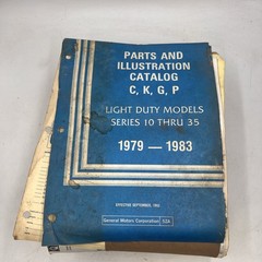 Vintage 1979-1983 c k g p 10-35 Series Parts Illus Book Loose Leaf 1979-1983 GMC