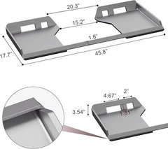 1/2″ Thick Quick Tach Cut Out Mount Plate Q235B Steel Skid Steer Attachment Plat