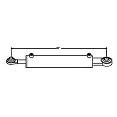 A-TLH001-AI Hydraulic Top Link Cylinder (Fits CAT I) (2″ Bore)