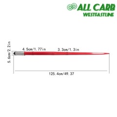 2 Pack Hay Bale Spear 49″ 4500 lbs Capacity Spike Fork For Tractors Loaders Red