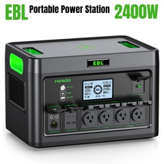 EBL 2400W Portable Power Station 1843.2Wh Solar Power Generator Lifepo4 Battery