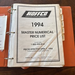 Vintage Hoffco dealer service binder manual. Many models included!