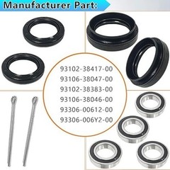 Front Wheel Bearing Seals Kit for Wolverine Big Bear 350 450 Grizz Size: Front
