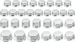 Motorcycle Screw Cap Cover Set, Silver Tone Nut Bolt Decora Color: Silver Tone