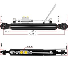 Hydraulic Top Link Cat. 1-1 with Locking Block 20 7/8” – 31 7/8” with 2 x Hose