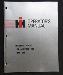 1982-85 GENUINE IH INTERNATIONAL HARVESTER 234 & HYDRO TRACTOR OPERATORS MANUAL