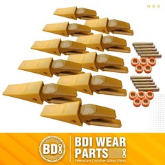 10PK 119-3204 Bucket Shanks, 1U3202 Bucket Dirt Teeth w Pins Fits CAT Style J200