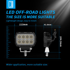 Pair 4” inch 50W LED Spot work Lights Fit Caterpillar Construction Equipment