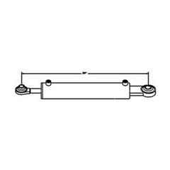 Hydraulic Top Link Cylinder (Fits CAT. II) w/ 3″ Bore Fits Universal Products Mo