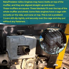 Muffler Blanket For Chinese Mini Excavator Skid Steer Rato 420cc Predator Engine