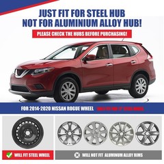 17” Nissan Rogue Hubcaps 2014-2020, 4 Packs, ABS+PC, Matte Black | Nissan