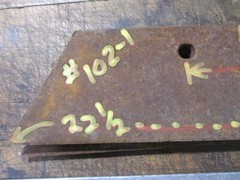 PLOW POINT/SHARE #REQ-I-16, 22 1/2″ LONG, 3 HOLE-5 1/4 SPACED NOS #102-2, ??