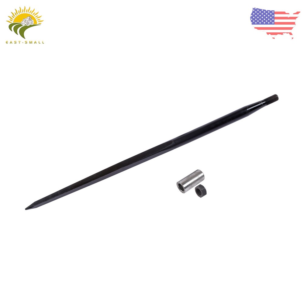 49″ Hay Bale Spear 4500 lbs Capacity Spike Fork Tine For Tractors Loaders Steel