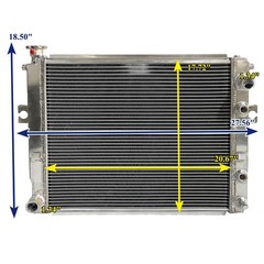 Aluminum Radiator Fits Komatsu Forklift Models FG10-18T20 FG20-25T16 #3EA0451110