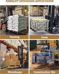 Fork Extensions,72”/84”/96” Length Pallet Fork Extensions, 5.3”W Fork Extensions
