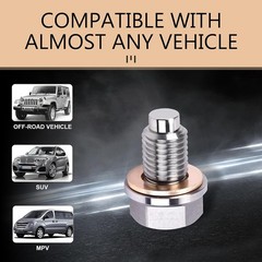 M14 x 1.5 Magnetic Oil Drain Plug, Stainless Steel Engine Magne Color: M14x1.5