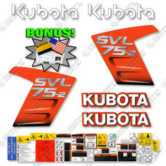 Fits Kubota SVL 75-2 New Decal Kit Skid Steer Decals – 7 YEAR 3M VINYL