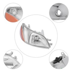 2000-2002 Toyota Echo Halogen Headlight Chrome Right Passenger Side Assembly