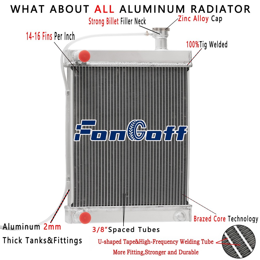 4-Row Radiator FIT Lincoln Welder Miscellaneous Ranger 250D/305D Vantage 300 US.