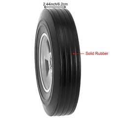 HOIGON 2 Pack 10 Inch Solid Rubber Hand Truck Wheel 10 inch, Black + Gray