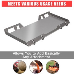 1/4″ 3/8″ 1/2″Skid Steer Mount Plate Adapter Loader Quick Tach Attachment Plate