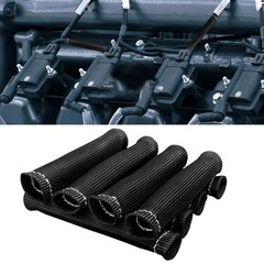 8PCS Spark Plug Wire Heat Shield Sleeve, 1500° Spark Plug Wire Cover Wrap f
