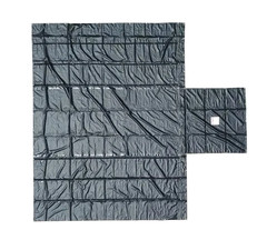 24’x27′ Flatbed Trailer Heavy Duty Tarp – 18Oz Vinyl Black Lumber Tarp (8′ Drop)