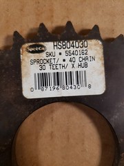 SpeeCo HS804030 Sprocket/#40 Chain, 30 Teeth/X HUB, 5540162