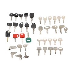 41 Heavy Equipment Keys for Case Cat Komatsu JCB Kubota Bobcat Volvo Doosan JLG
