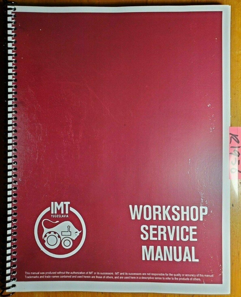IMT 539 Tractor Workshop Service Manual 9/85 English