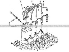 New Injector Fuel Pipe Set FITS Kubota R400 R410